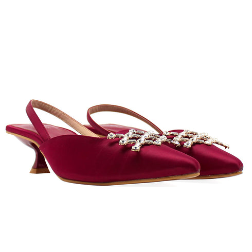 Women Formal Court-Shoes - 74700S (Maroon)